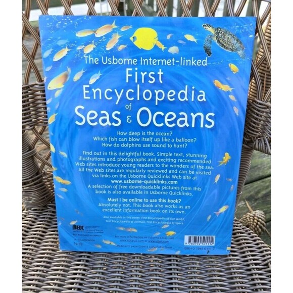 Usborne Internet Linked First Encyclopedia Lot 2 Books Science, Seas & Oceans - Picture 8 of 14
